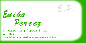 eniko perecz business card